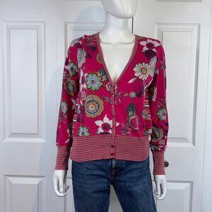 ALDO MARTIN'S women's floral knit cardigan size 10